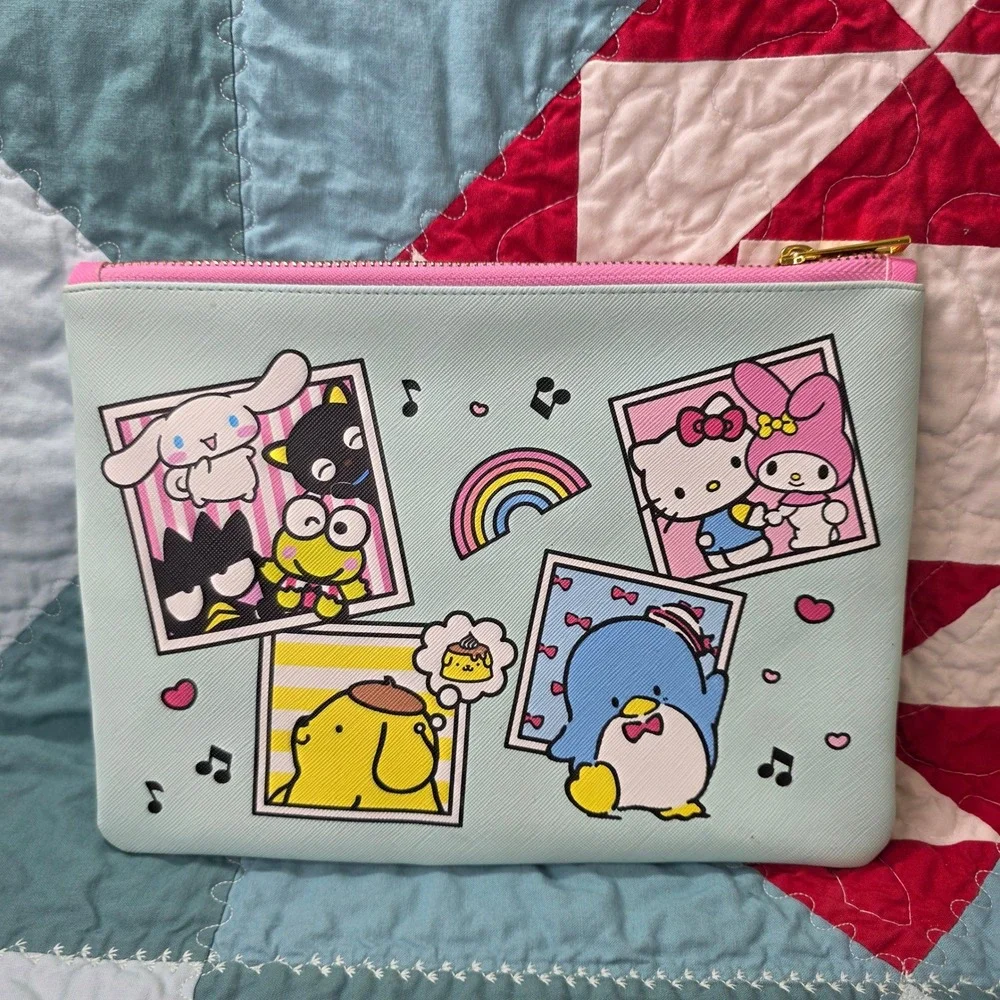Sanrio Hello Kitty and Friends Blue Zip Bag‎ 2024 Sanrio Pencil Makeup Pouch